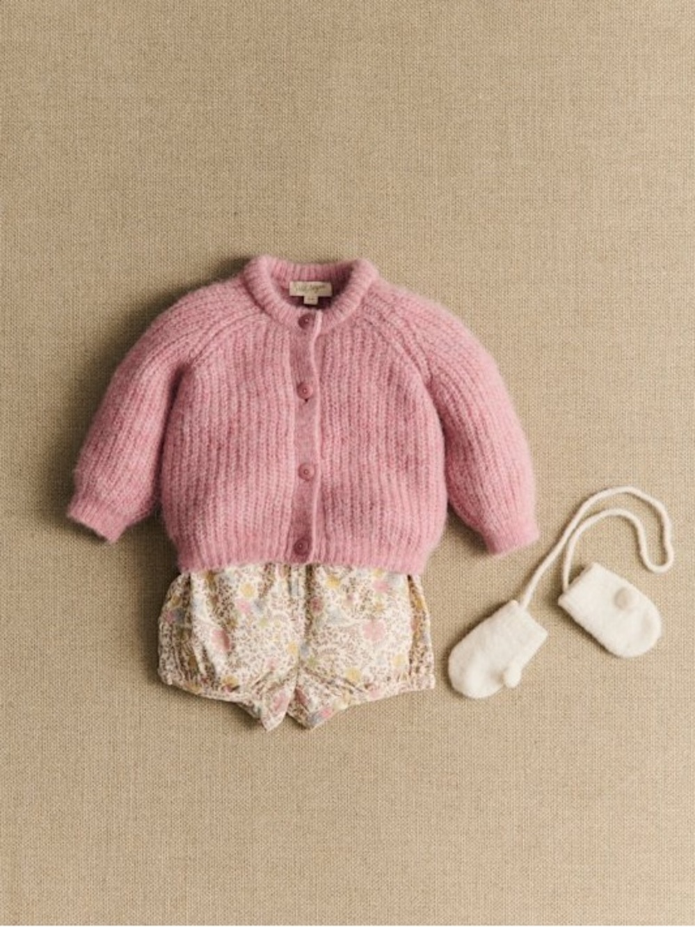 NWT Petit Sézane Emile Cardigan in Mottled Pink Size 12M